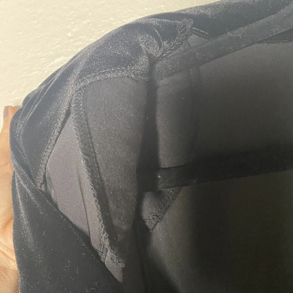 White Stag Vtg Y2k Black Velour Jacket Embroidered Beaded Collar SZ Small - Picture 6 of 12